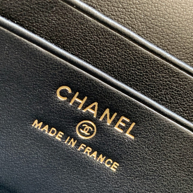 CHANEL 25S VANITY BAG 19.5 CM IN BLACK LAMBSKIN