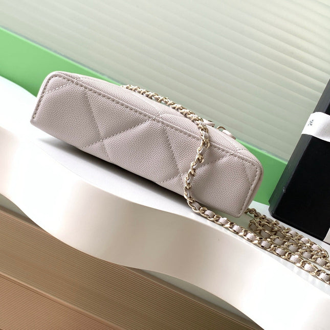 CHANEL 25S VANITY BAG 19.5 CM IN LIGHT BEIGE LAMBSKIN