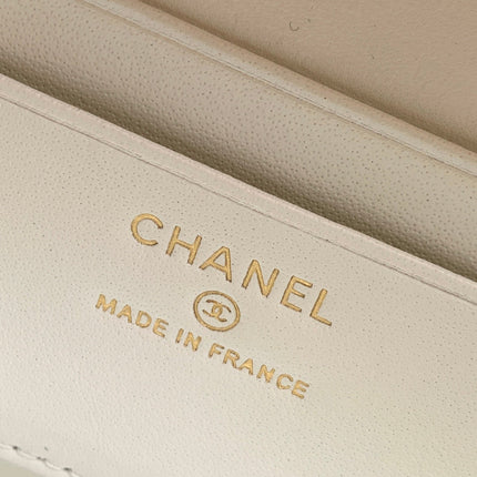 CHANEL 25S VANITY BAG 19.5 CM IN WHITE LAMBSKIN