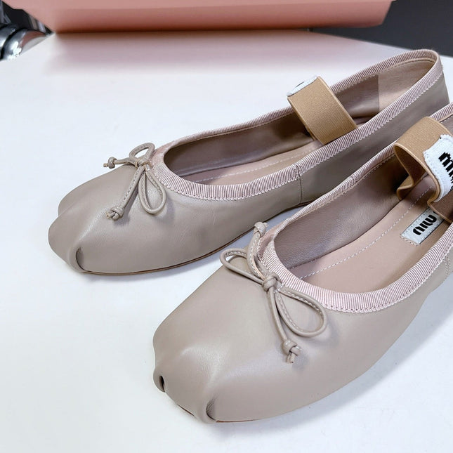BALLET FLAT SHOES LIGHT NUDE SHEEPSKIN