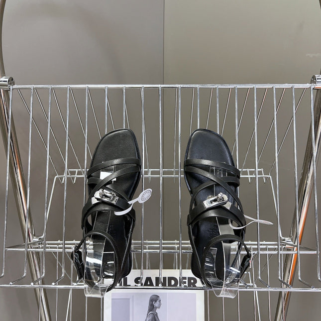 JUNE SANDAL BLACK CALFSKIN
