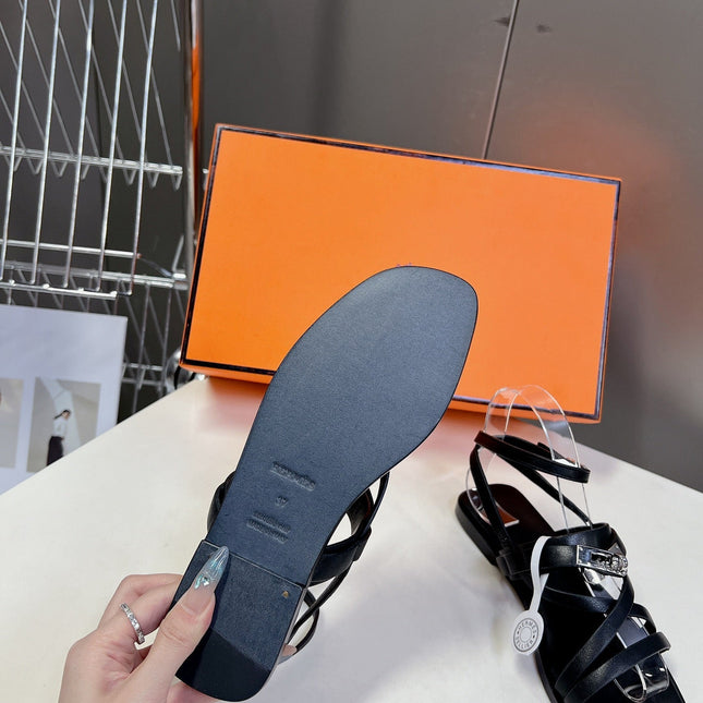 JUNE SANDAL BLACK CALFSKIN