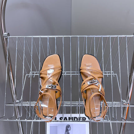 JUNE SANDAL CARAMEL CALFSKIN
