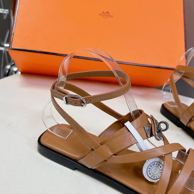 JUNE SANDAL CARAMEL CALFSKIN