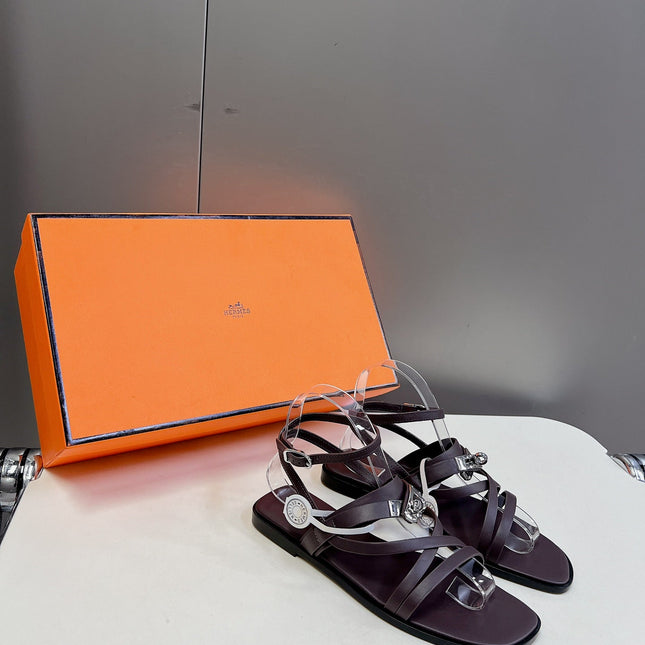 JUNE SANDAL CHOCOLATE CALFSKIN