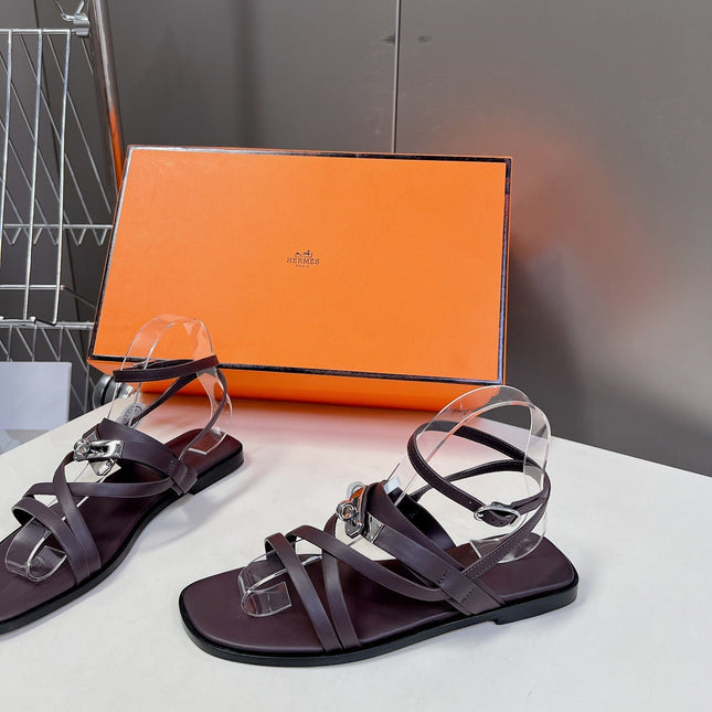 JUNE SANDAL CHOCOLATE CALFSKIN