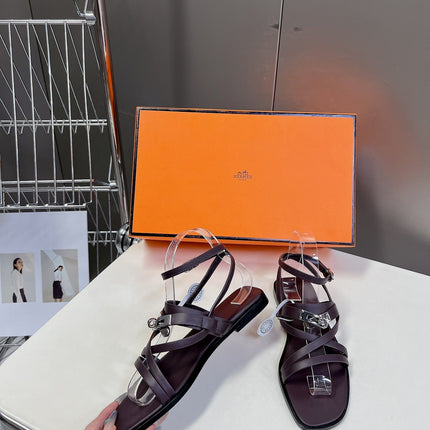 JUNE SANDAL CHOCOLATE CALFSKIN