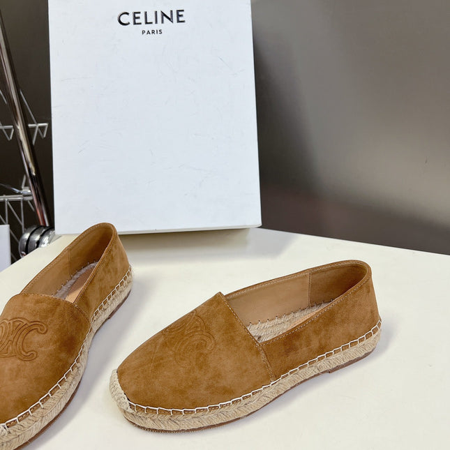 LOAFER IN PEANUT BROWN SUEDE AND WOVEN RAFFIA