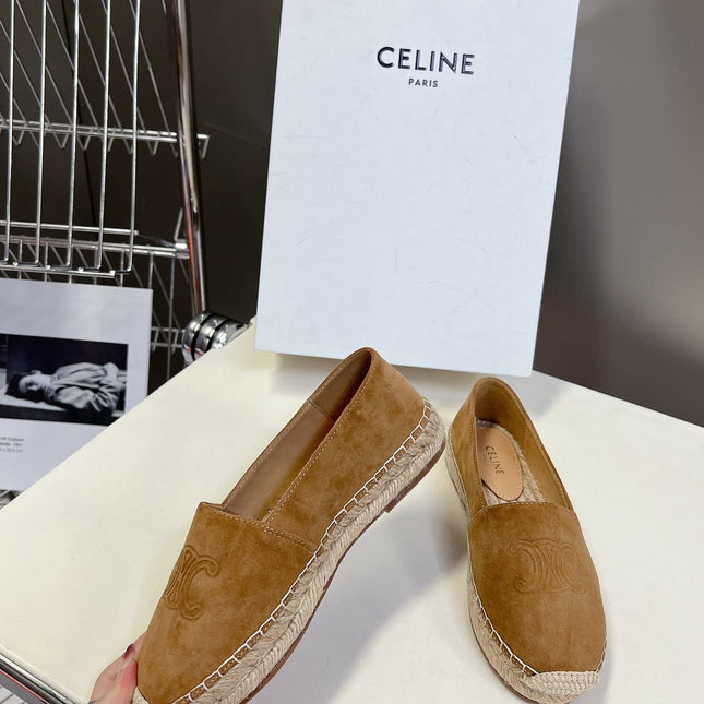 LOAFER IN PEANUT BROWN SUEDE AND WOVEN RAFFIA