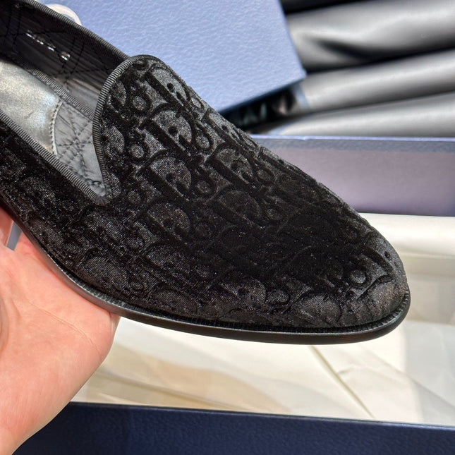 CD TIMELESS OBLIQUE LOAFER BLACK VELVET
