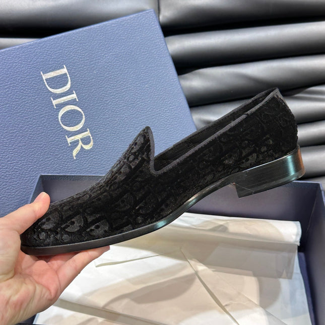 CD TIMELESS OBLIQUE LOAFER BLACK VELVET