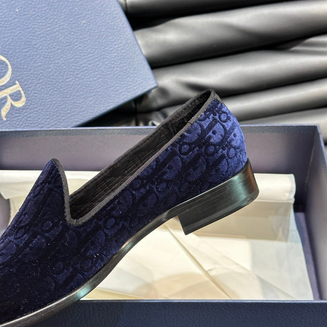 CD TIMELESS OBLIQUE LOAFER NAVY VELVET