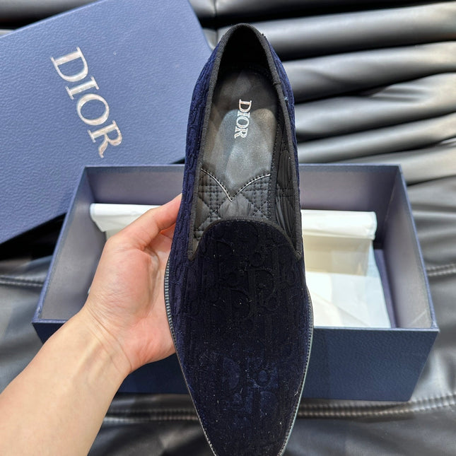 CD TIMELESS OBLIQUE LOAFER NAVY VELVET
