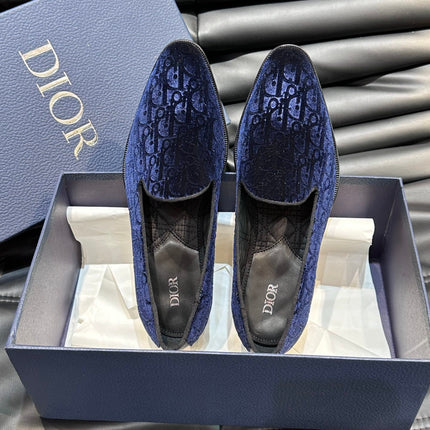 CD TIMELESS OBLIQUE LOAFER NAVY VELVET