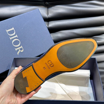 CD TIMELESS OBLIQUE LOAFER NAVY VELVET