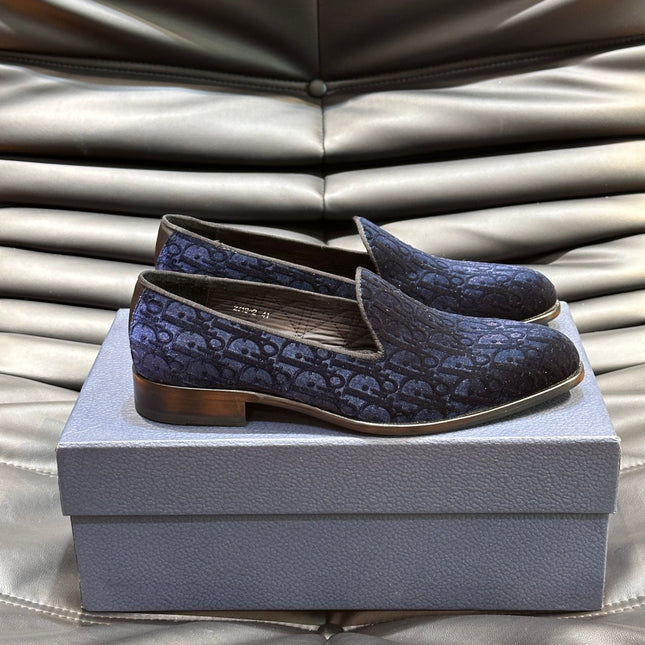 CD TIMELESS OBLIQUE LOAFER NAVY VELVET