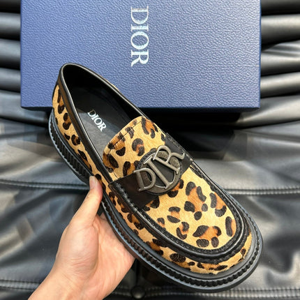 CD EXPLORER ICON LOAFER BLACK AND BRONZE FUR