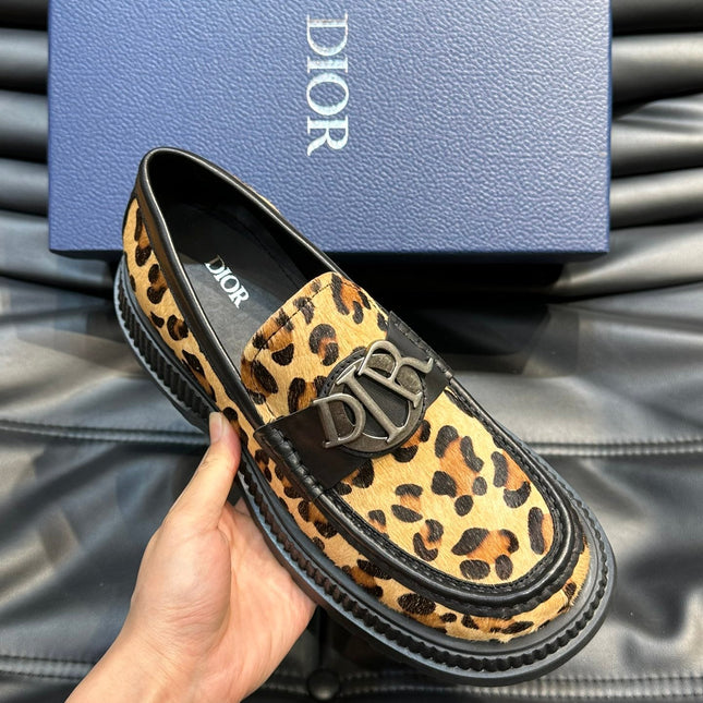 CD EXPLORER ICON LOAFER BLACK AND BRONZE FUR