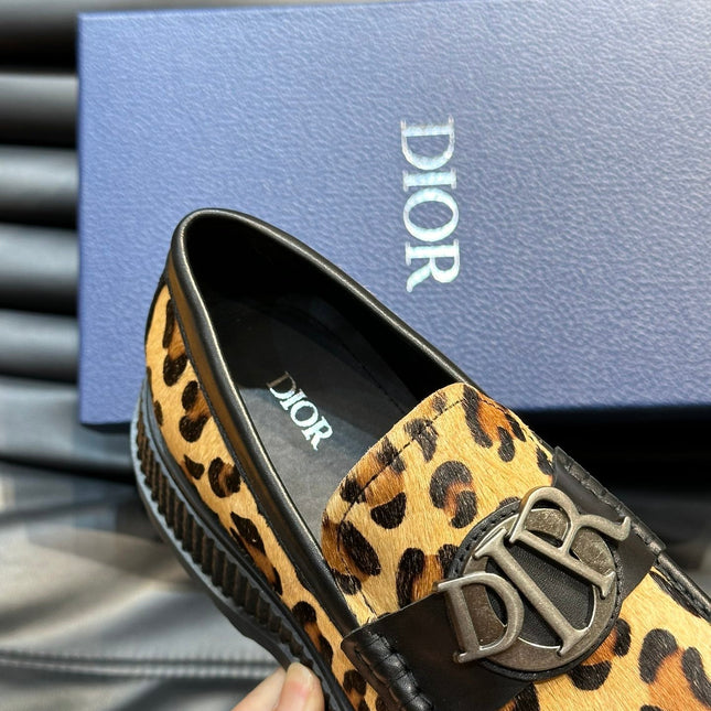 CD EXPLORER ICON LOAFER BLACK AND BRONZE FUR