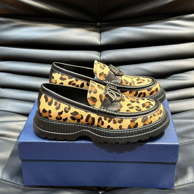 CD EXPLORER ICON LOAFER BLACK AND BRONZE FUR