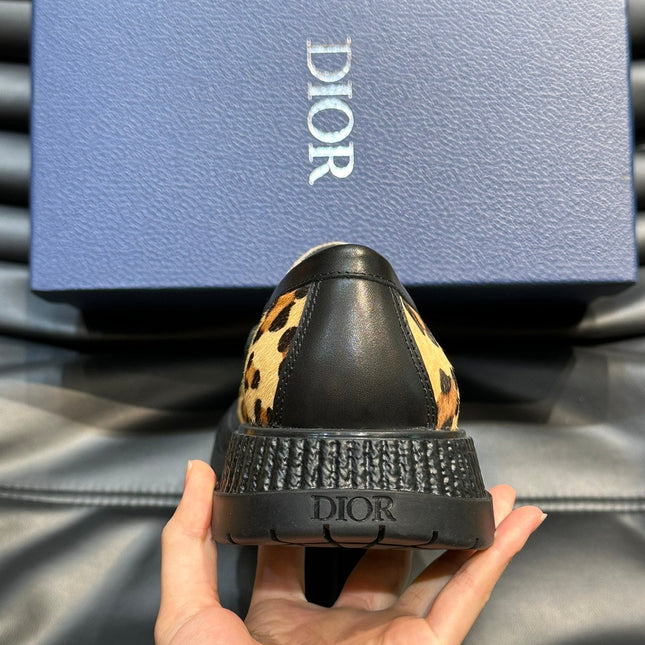 CD EXPLORER ICON LOAFER BLACK AND BRONZE FUR