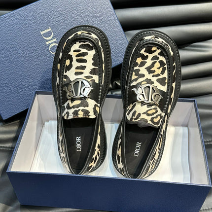 CD EXPLORER ICON LOAFER BLACK AND YELLOW FUR