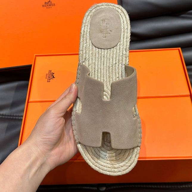 HM ANTIGUA ESPADRILLE SANDAL BEIGE SUEDE