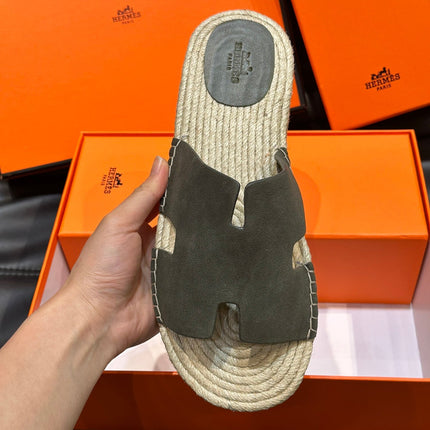 HM ANTIGUA ESPADRILLE SANDAL OLIVE SUEDE
