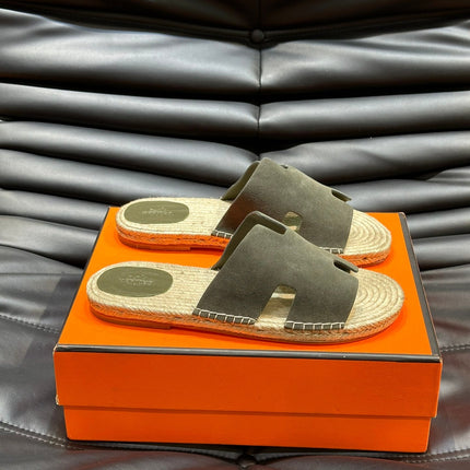 HM ANTIGUA ESPADRILLE SANDAL OLIVE SUEDE
