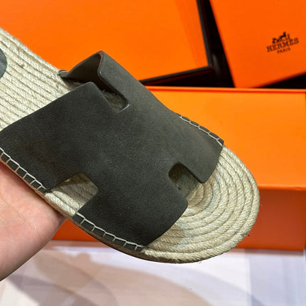 HM ANTIGUA ESPADRILLE SANDAL OLIVE SUEDE