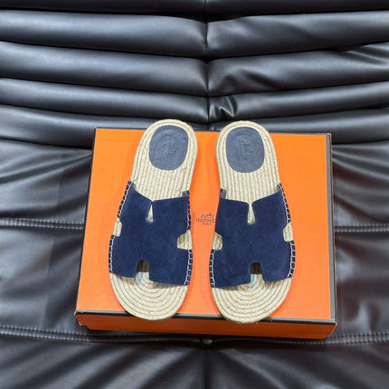 HM ANTIGUA ESPADRILLE SANDAL NAVY SUEDE