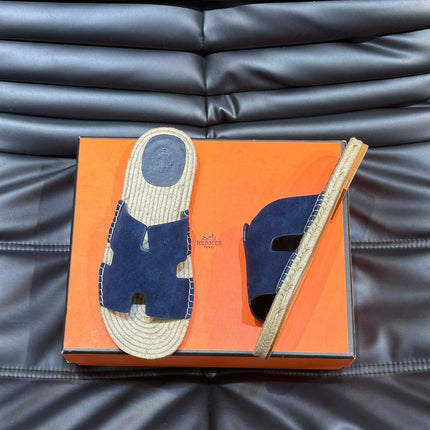HM ANTIGUA ESPADRILLE SANDAL NAVY SUEDE