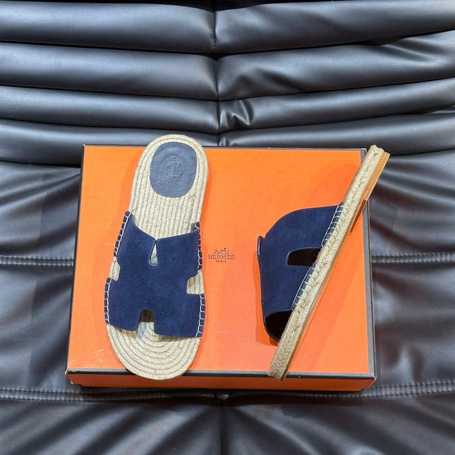 HM ANTIGUA ESPADRILLE SANDAL NAVY SUEDE