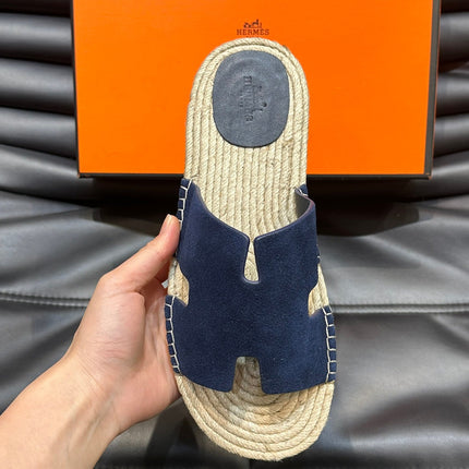 HM ANTIGUA ESPADRILLE SANDAL NAVY SUEDE