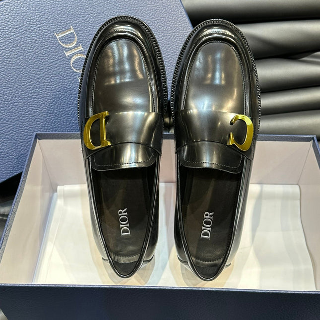 CD EXPLORER C-LETTER LOAFER BLACK CALFSKIN