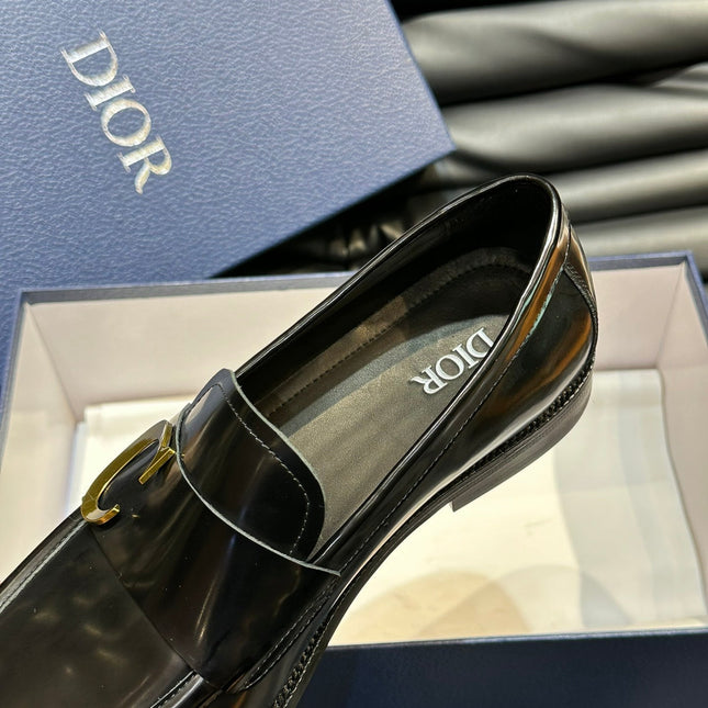 CD EXPLORER C-LETTER LOAFER BLACK CALFSKIN