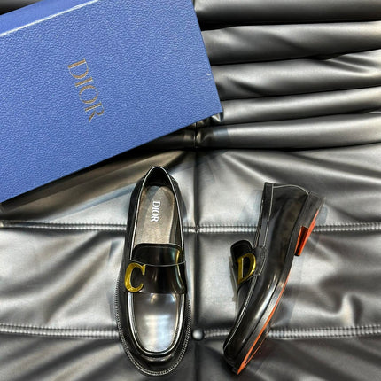 CD EXPLORER C-LETTER LOAFER BLACK CALFSKIN