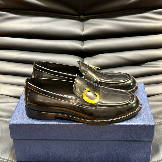 CD EXPLORER C-LETTER LOAFER BLACK CALFSKIN
