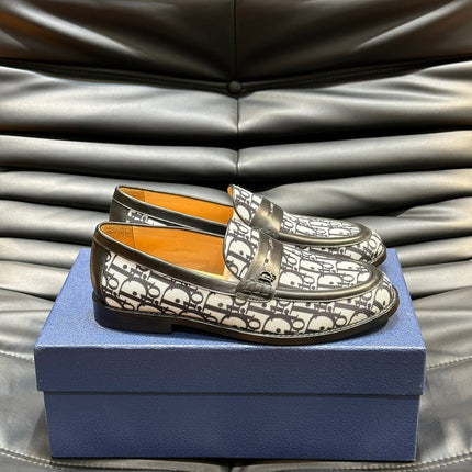 CD GRANVILLE LOAFER BLACK-WHITE MONOGRAM JACQUARD