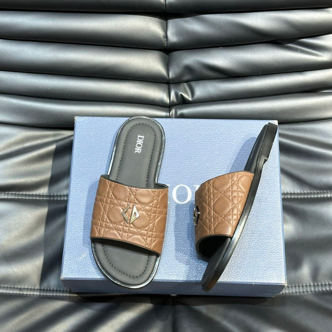 CD ALIAS SUMMER SLIPPER COPPER EMBOSSED CALFSKIN