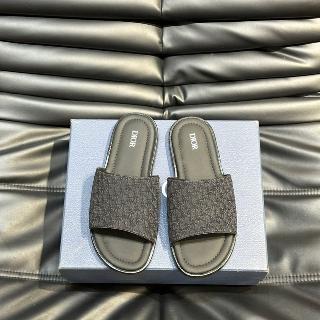 CD SLIDE ALIDAS SLIPPER BLACK JACQUARD AND SILK