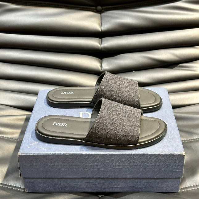 CD SLIDE ALIDAS SLIPPER BLACK JACQUARD AND SILK
