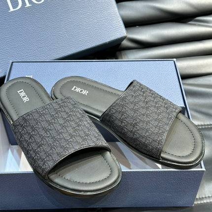 CD SLIDE ALIDAS SLIPPER BLACK JACQUARD AND SILK