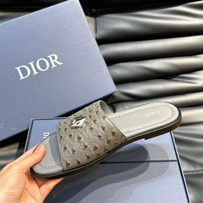 CD ALIAS SUMMER SLIPPER SAGE COLOR CALFSKIN