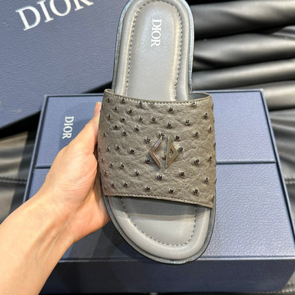 CD ALIAS SUMMER SLIPPER SAGE COLOR CALFSKIN