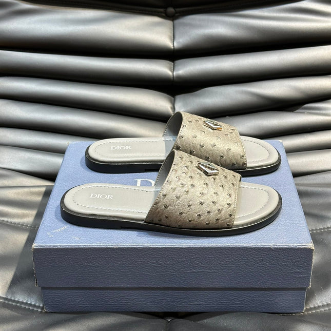 CD ALIAS SUMMER SLIPPER SAGE COLOR CALFSKIN
