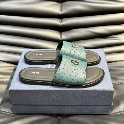 CD ALIAS SUMMER SLIPPER SAPPHIRE CALFSKIN