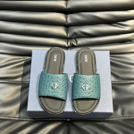 CD ALIAS SUMMER SLIPPER SAPPHIRE CALFSKIN
