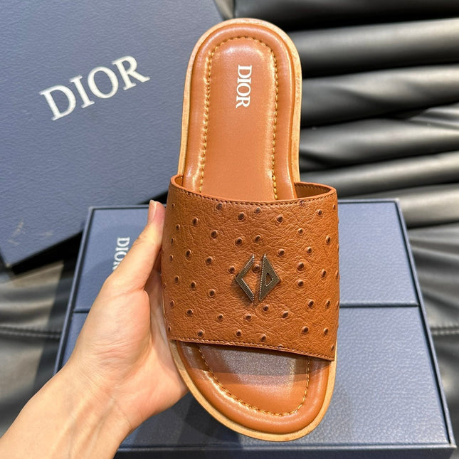 CD ALIAS SUMMER SLIPPER TIGER CALFSKIN