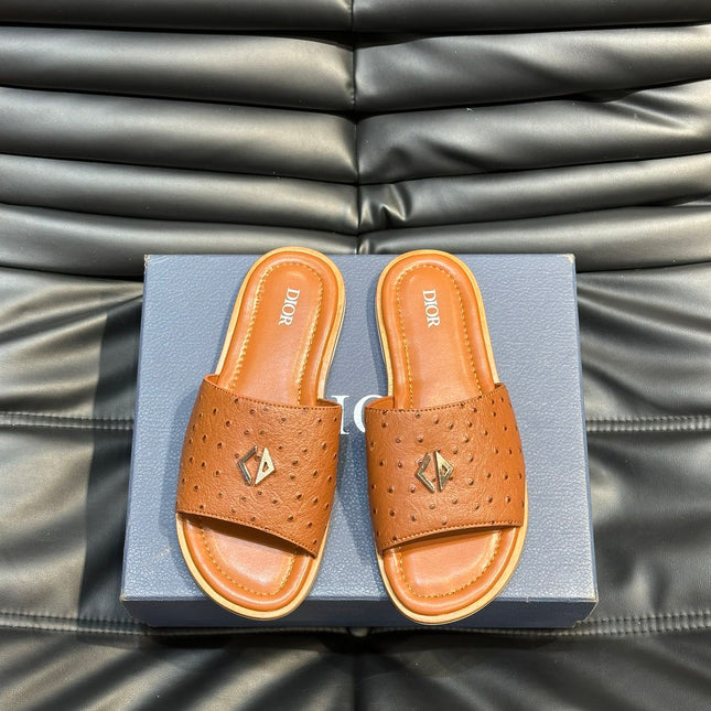 CD ALIAS SUMMER SLIPPER TIGER CALFSKIN